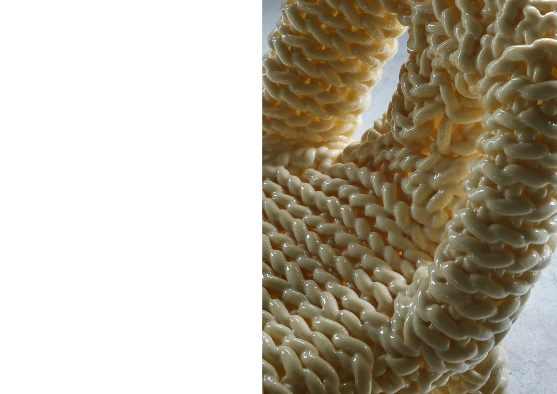 T.C.O.C. compositions — copper mesh and hand-knotted colour studies